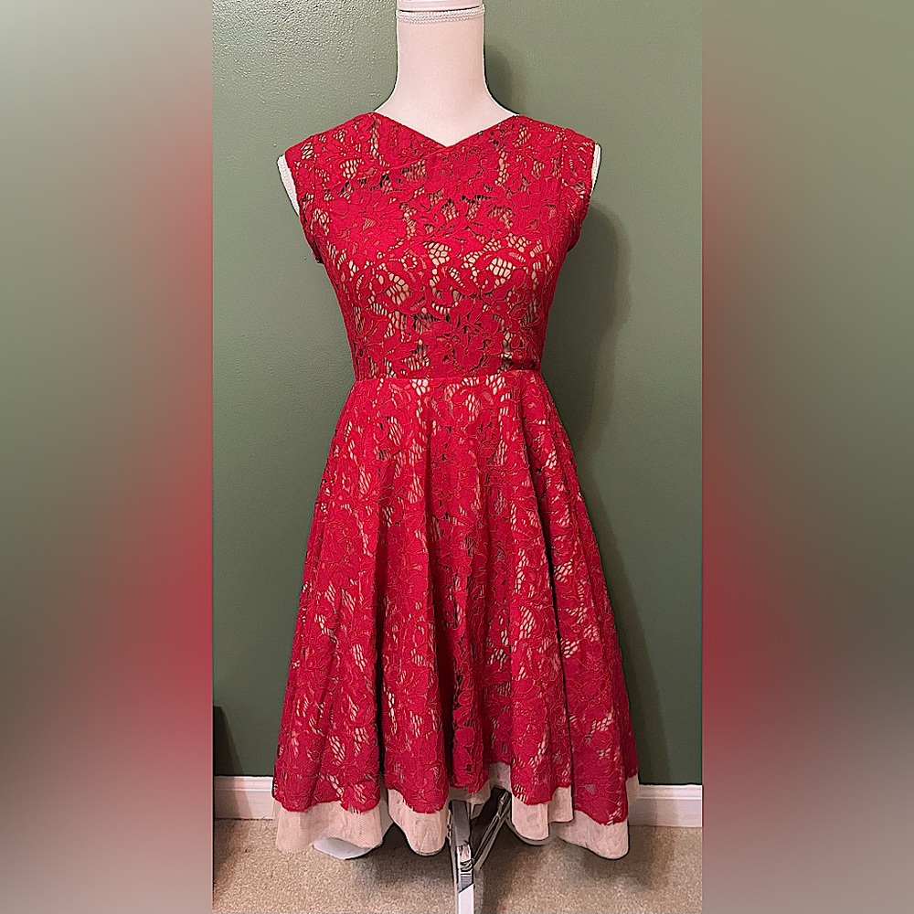 Lace Red Dress